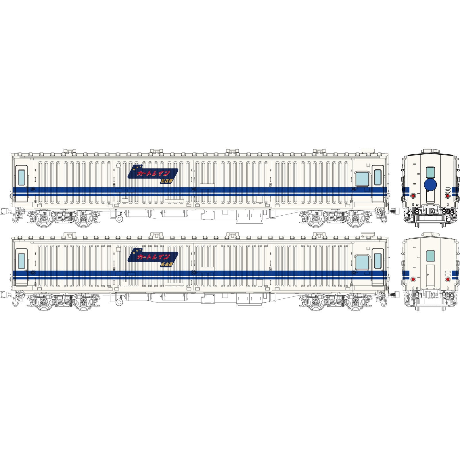 【新品即納】[RWM] TW-MN44B マニ44・ユーロライナー色 2両セット 円型列車名板付(動力無し) HOゲージ 鉄道模型 TRAMWAY(トラムウェイ)(20260131)