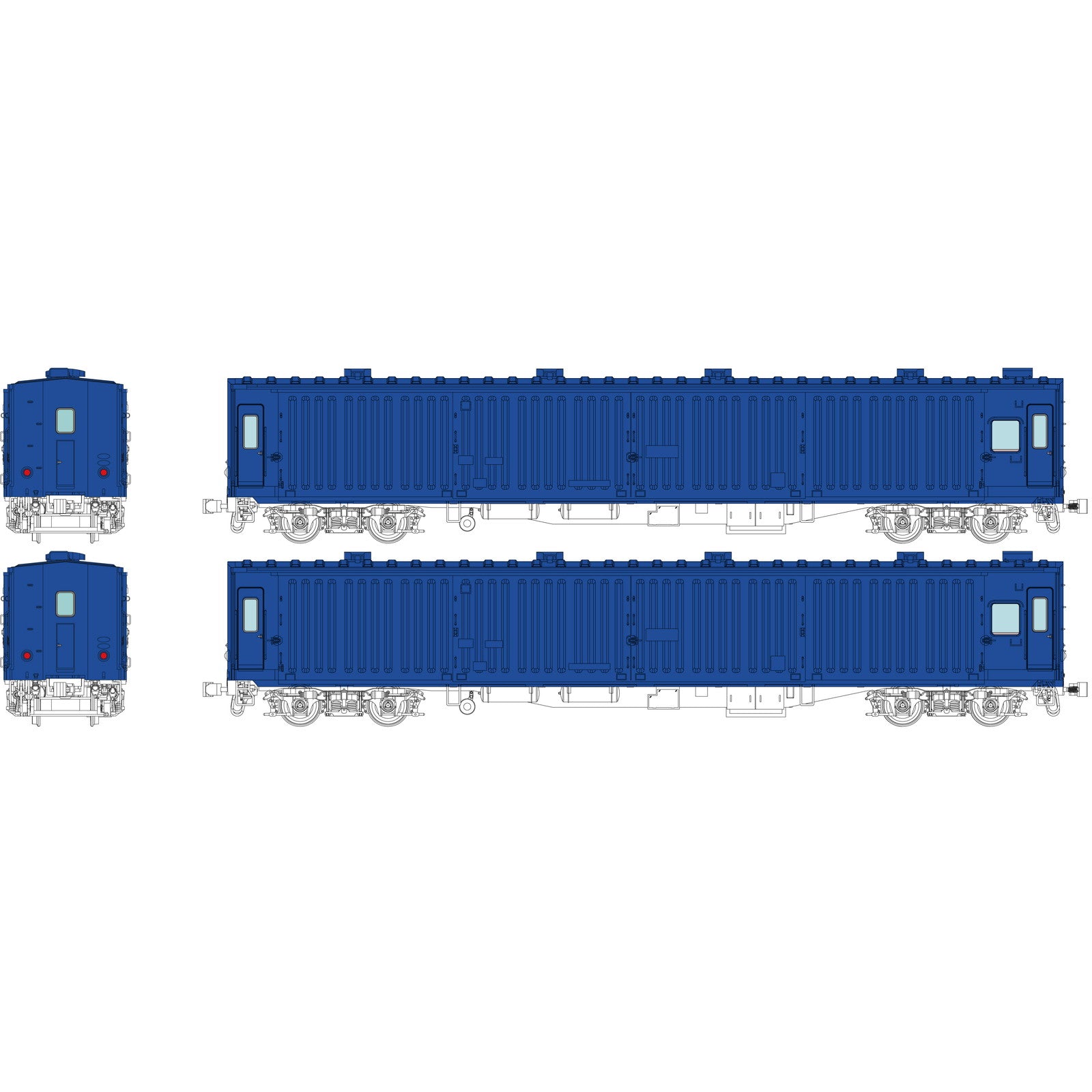 【新品即納】[RWM] TW-MN44D マニ44・青15号塗装 2両セット(動力無し) HOゲージ 鉄道模型 TRAMWAY(トラムウェイ)(20260131)