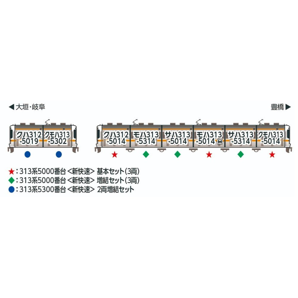 【新品】【お取り寄せ】[RWM] 10-1919 313系5000番台 新快速 基本セット(3両)(動力付き) Nゲージ 鉄道模型 KATO(カトー)(20251130)