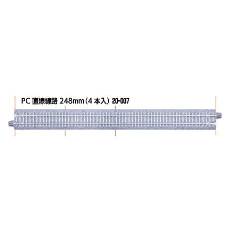 【予約安心出荷】[RWM] 20-007 PC直線線路248mm 4本入 Nゲージ 鉄道模型 KATO(カトー)(2025年11月)