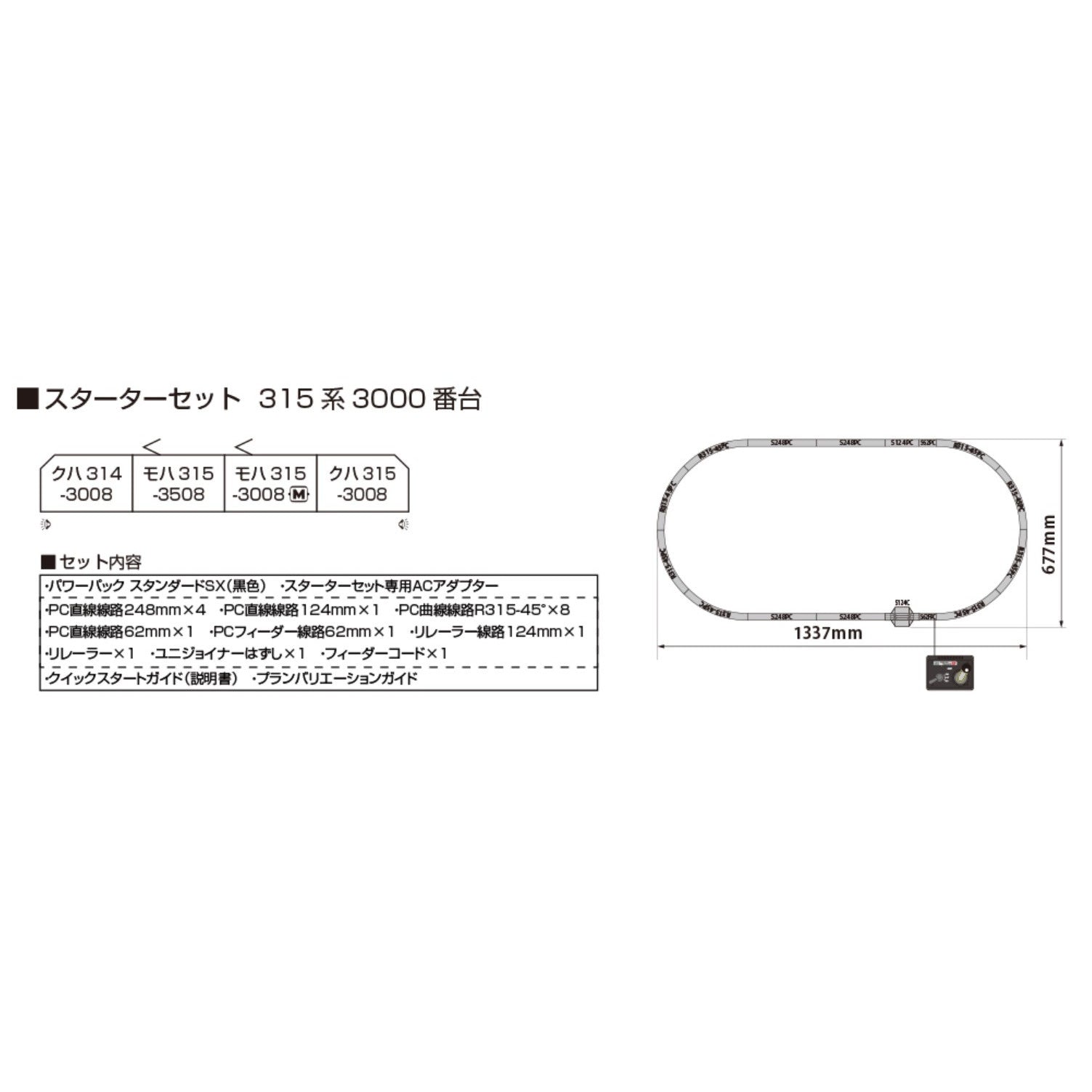 【予約安心出荷】[RWM] 10-003 Nゲージスターターセット 315系3000番台(動力付き) Nゲージ 鉄道模型 KATO(カトー)(2026年1月)