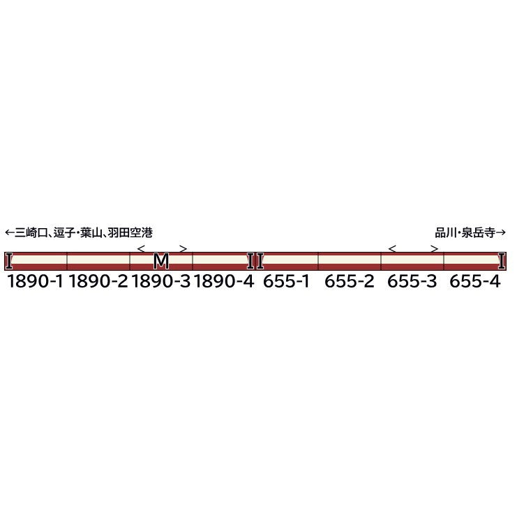 【予約安心出荷】[RWM] 50824 京急新1000形1890番台「Le Ciel」(車番選択式)+京急600形(655編成) 8両編成セット(動力付き) Nゲージ 鉄道模型 GREENMAX(グリーンマックス)(2026年4月)