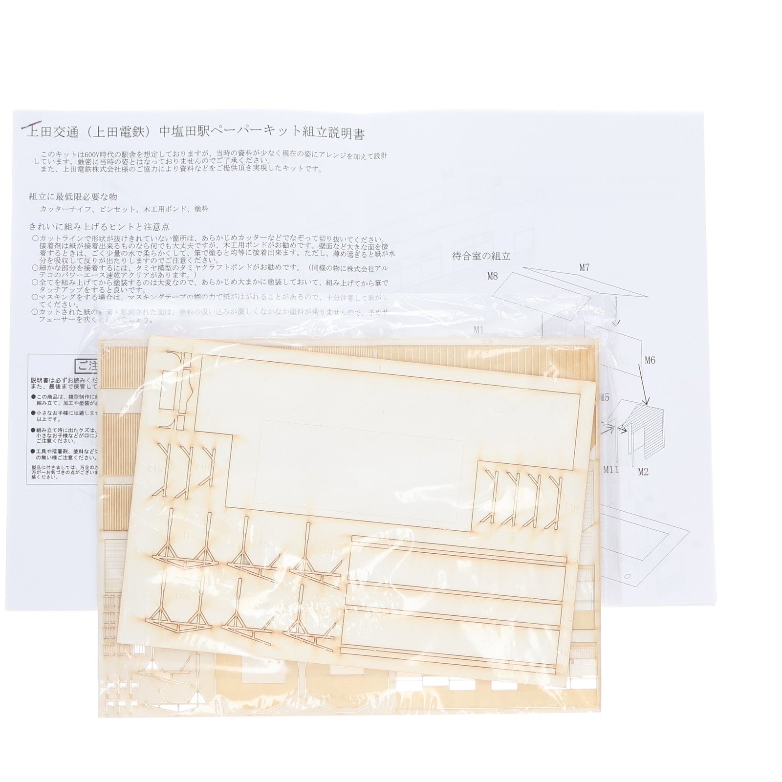 【中古即納】[RWM] 日本の名駅シリーズ 上田電鉄中塩田駅 ペーパーキット(向かい側ホームの待合室付き) 組み立てキット Nゲージ 鉄道模型 FLOR VERDE(フローベルデ)(20110630)