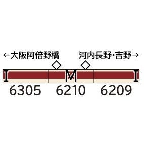 【新品】【お取り寄せ】[RWM] 32156 近鉄6200系(南大阪線・6209編成) 基本3両編成セット(動力付き) Nゲージ 鉄道模型 GREENMAX(グリーンマックス)(20260613)