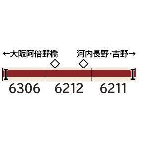 【新品】【お取り寄せ】[RWM] 32157 近鉄6200系(南大阪線・6211編成) 増結3両編成セット(動力無し) Nゲージ 鉄道模型 GREENMAX(グリーンマックス)(20260613)