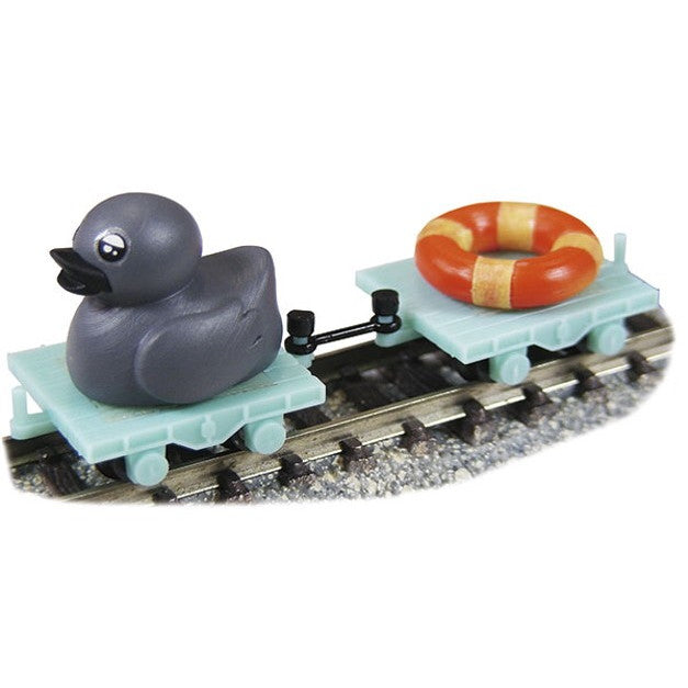 【予約安心出荷】[RWM] JT-11 Joke train(ジョークトレイン)シリーズ 湖面電車 みにくいあひるのトロッコ(あひる・浮き輪・トロッコ付)(動力無し) Nゲージ 鉄道模型 TGW(津川洋行)(2026年1月)
