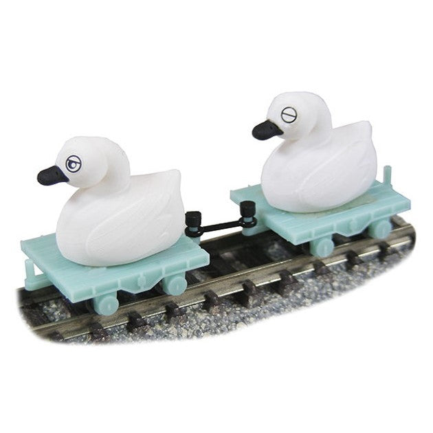 【予約安心出荷】[RWM] JT-12 Joke train(ジョークトレイン)シリーズ 湖面電車 子白鳥(子白鳥2羽・トロッコ付)(動力無し) Nゲージ 鉄道模型 TGW(津川洋行)(2026年1月)