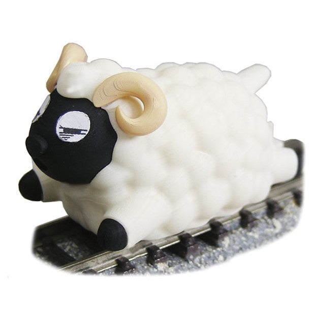 【予約安心出荷】[RWM] JT-16 Joke train(ジョークトレイン)シリーズ メェ～鉄・ねむレール 親ヒツジ 黒顔ツノ付(動力付き) Nゲージ 鉄道模型 TGW(津川洋行)(2026年2月)