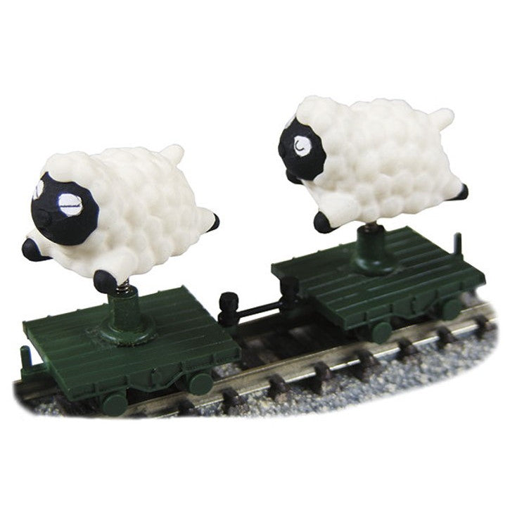 【予約安心出荷】[RWM] JT-18 Joke train(ジョークトレイン)シリーズ メェ～鉄・ねむレール 子ヒツジ(黒顔:2頭トロッコ付)(動力無し) Nゲージ 鉄道模型 TGW(津川洋行)(2026年2月)