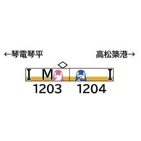 【予約安心出荷】[RWM] 50842 高松琴平電気鉄道1200形(ことちゃんひやく号) 2両編成セット(動力付き) Nゲージ 鉄道模型 GREENMAX(グリーンマックス)(2026年5月)