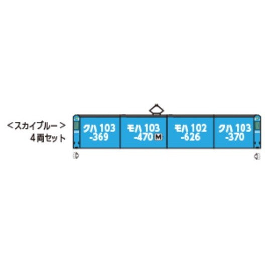 【予約安心出荷】[RWM] (再販) 10-1743A 103系『スカイブルー』 4両セット1(動力付き) Nゲージ 鉄道模型 KATO(カトー)(20260531)