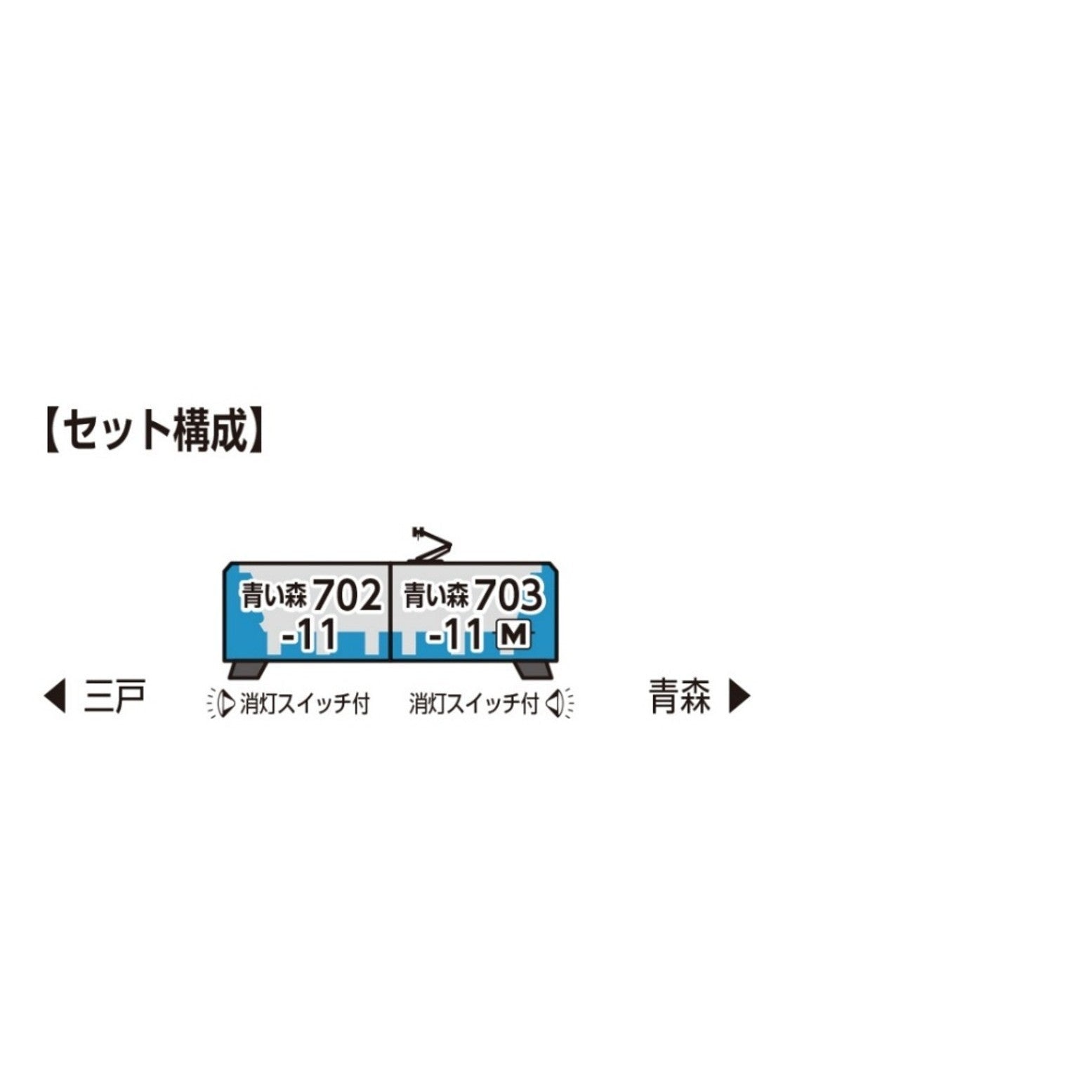 【新品】【お取り寄せ】[RWM] 10-2183 青い森鉄道 青い森703系 2両セット(動力付き) Nゲージ 鉄道模型 KATO(カトー)(20260626)