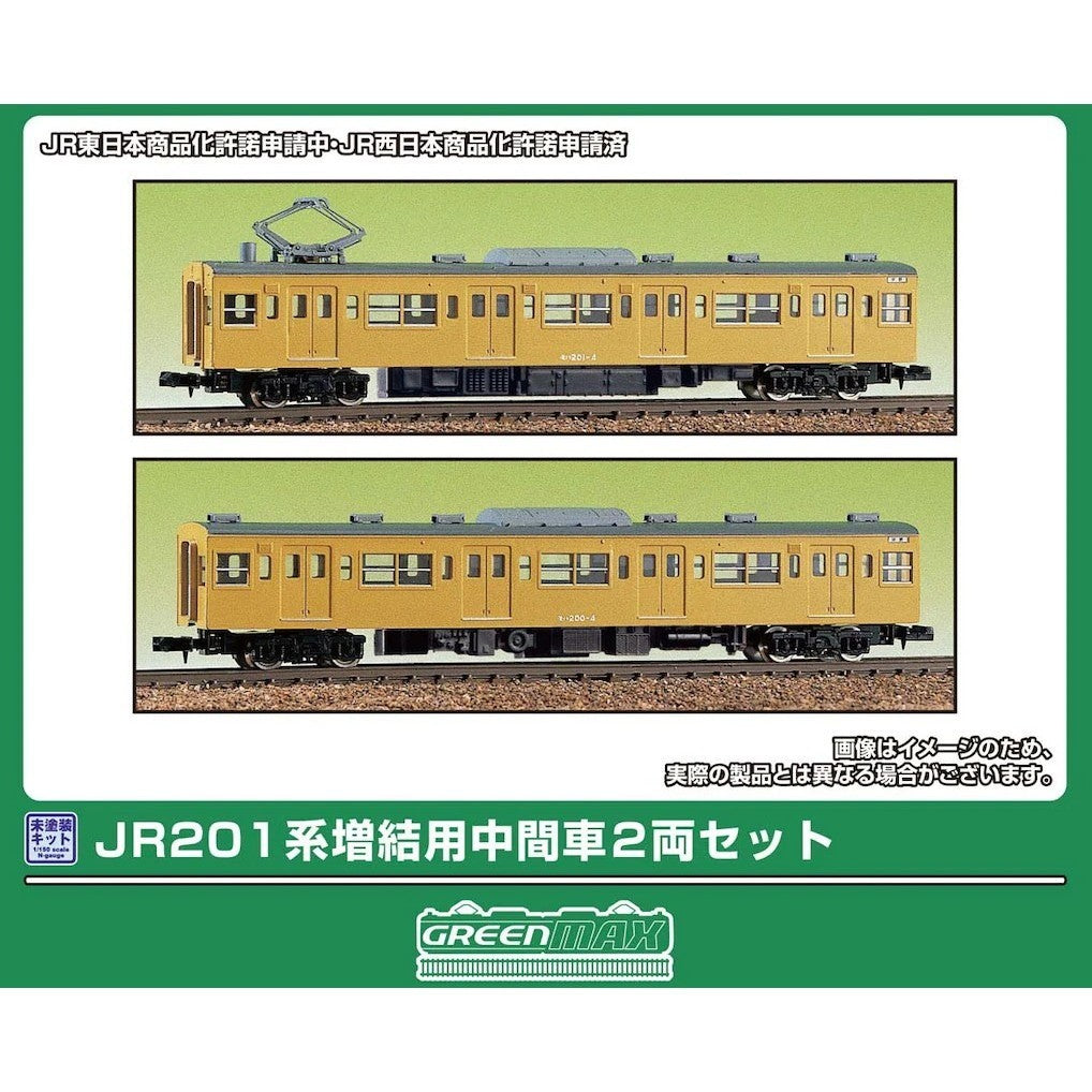 【新品】【お取り寄せ】[RWM] 402N-1 未塗装エコノミーキット JR201系 増結用中間車2両セット(動力無し) Nゲージ 鉄道模型 GREENMAX(グリーンマックス)(20260828)