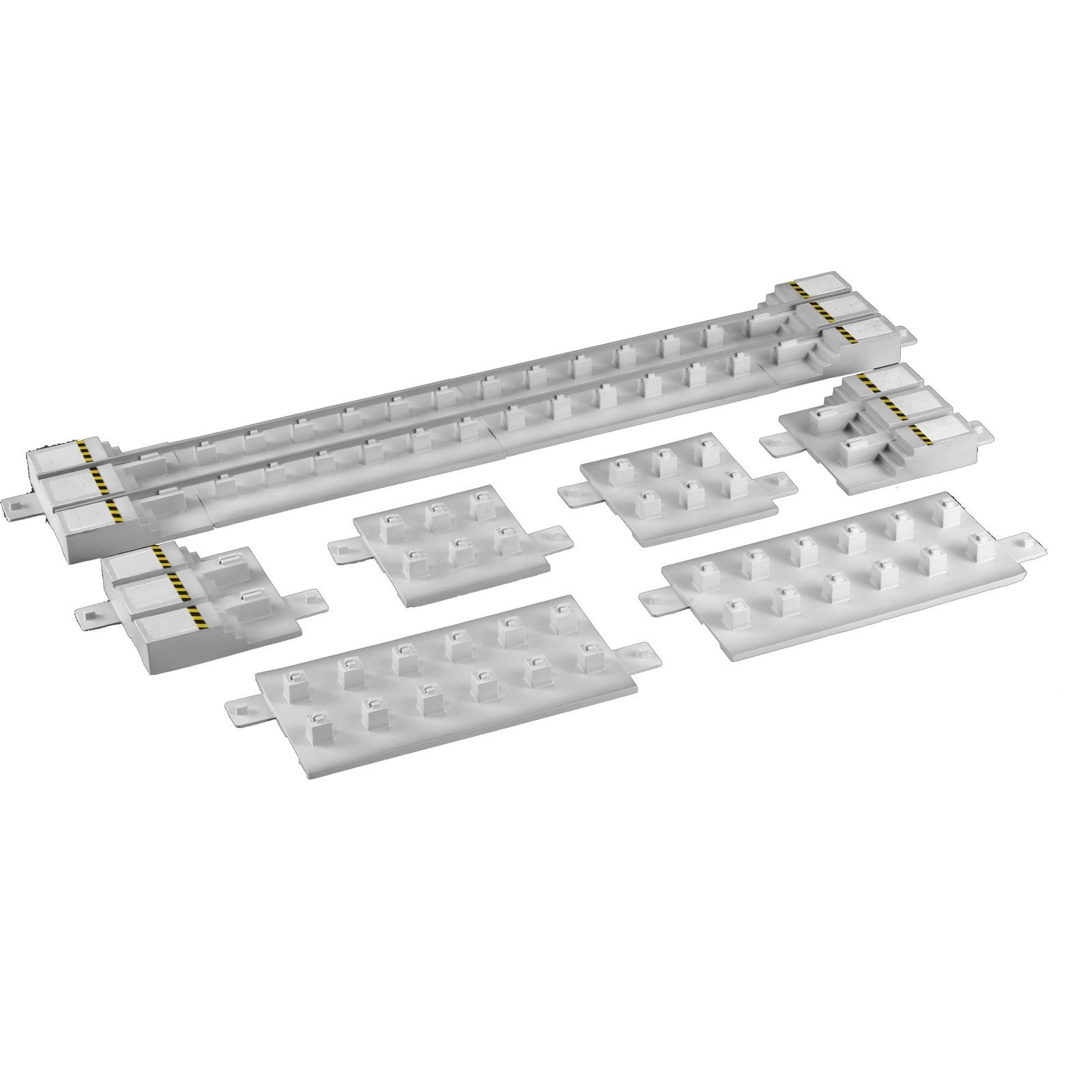 【予約安心出荷】[RWM] MS102 1/80スケールプラスチックキット ピット線路(警戒色付き) B(ゼブラ) HOゲージ 鉄道模型 PLUM(プラム)(2026年7月)