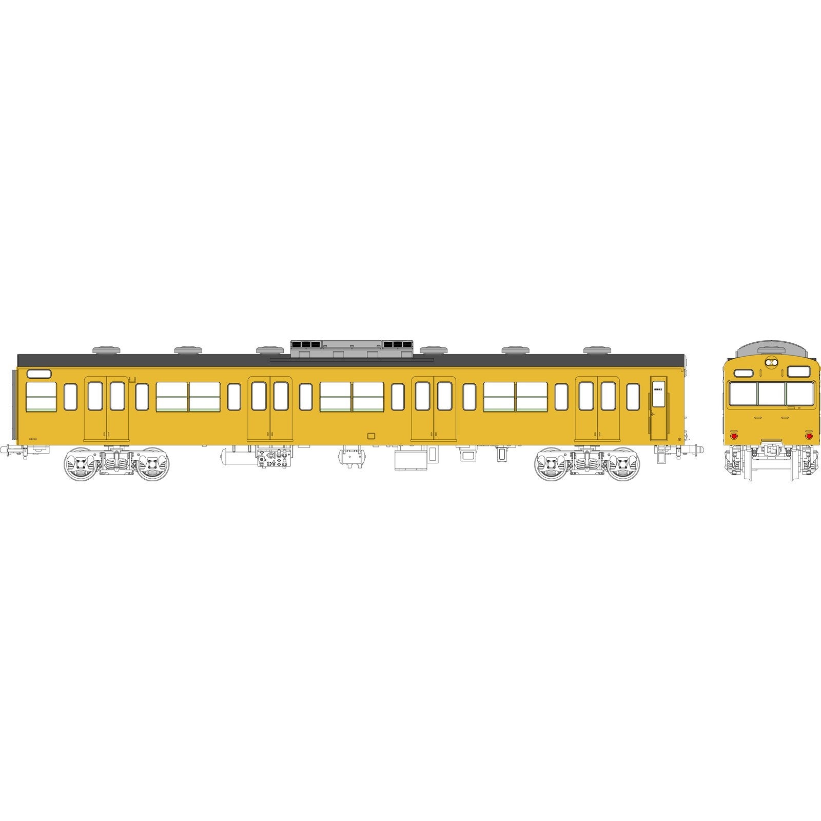 【予約安心出荷】[RWM] TW-103YD 国鉄103系非ユニット窓・冷房車・黄色5号(クハ103)(動力無し) HOゲージ 鉄道模型 TRAMWAY(トラムウェイ)(2027年初頭)