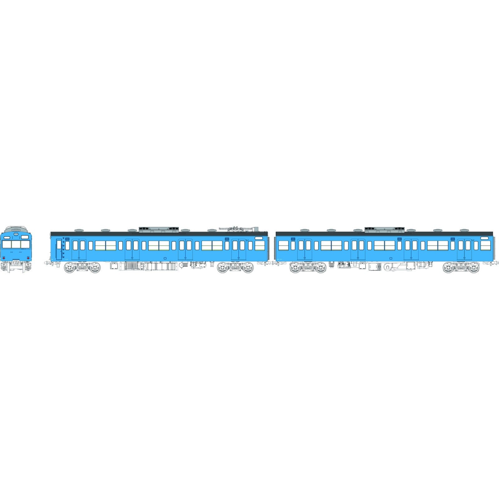 【予約安心出荷】[RWM] TW-103BA 国鉄103系低運転台・非ユニット窓・冷房車・青22号(クモハ103+モハ102(M)(動力付き) HOゲージ 鉄道模型 TRAMWAY(トラムウェイ)(2027年初頭)