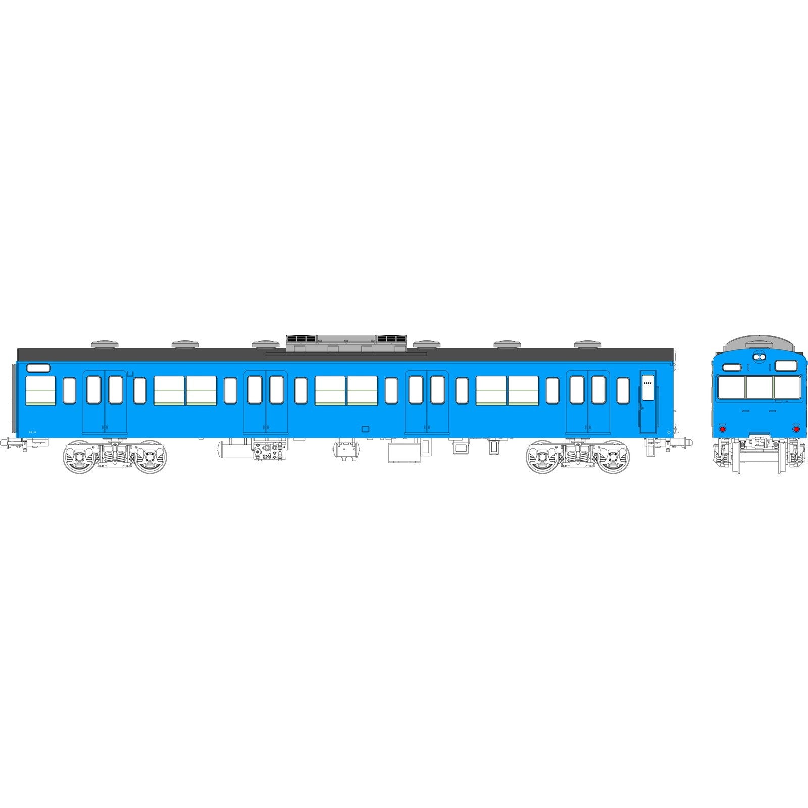 【予約安心出荷】[RWM] TW-103BD 国鉄103系低運転台・非ユニット窓・冷房車・青22号(クハ103)(動力無し) HOゲージ 鉄道模型 TRAMWAY(トラムウェイ)(2027年初頭)