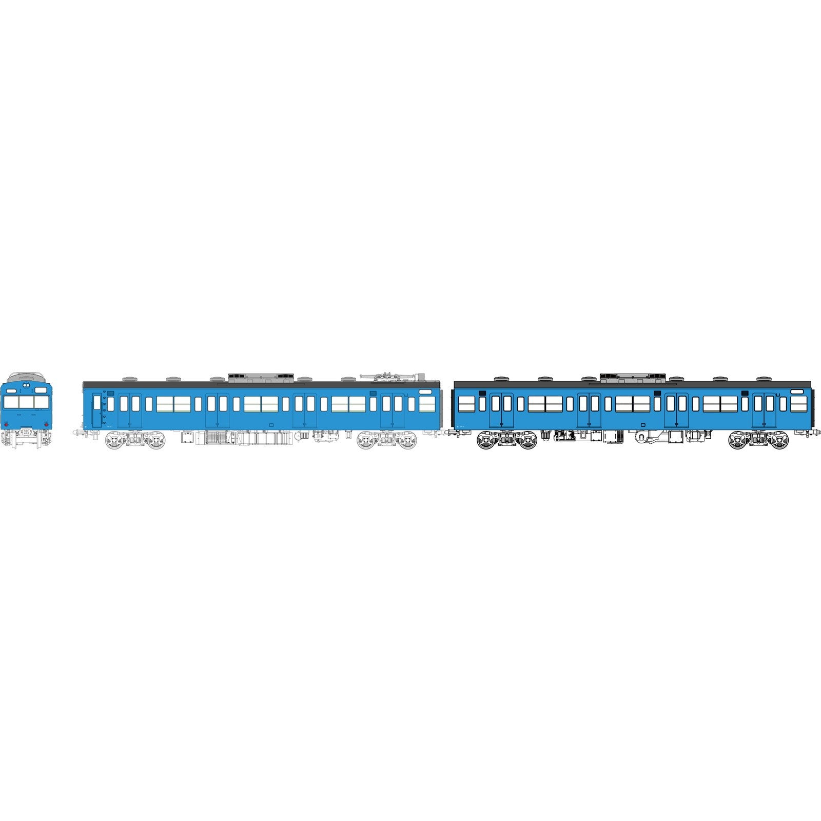 【予約安心出荷】[RWM] TW-103BE 国鉄103系低運転台・非ユニット窓・冷房車・青22号(クモハ103+モハ102(T))(動力無し) HOゲージ 鉄道模型 TRAMWAY(トラムウェイ)(2027年初頭)