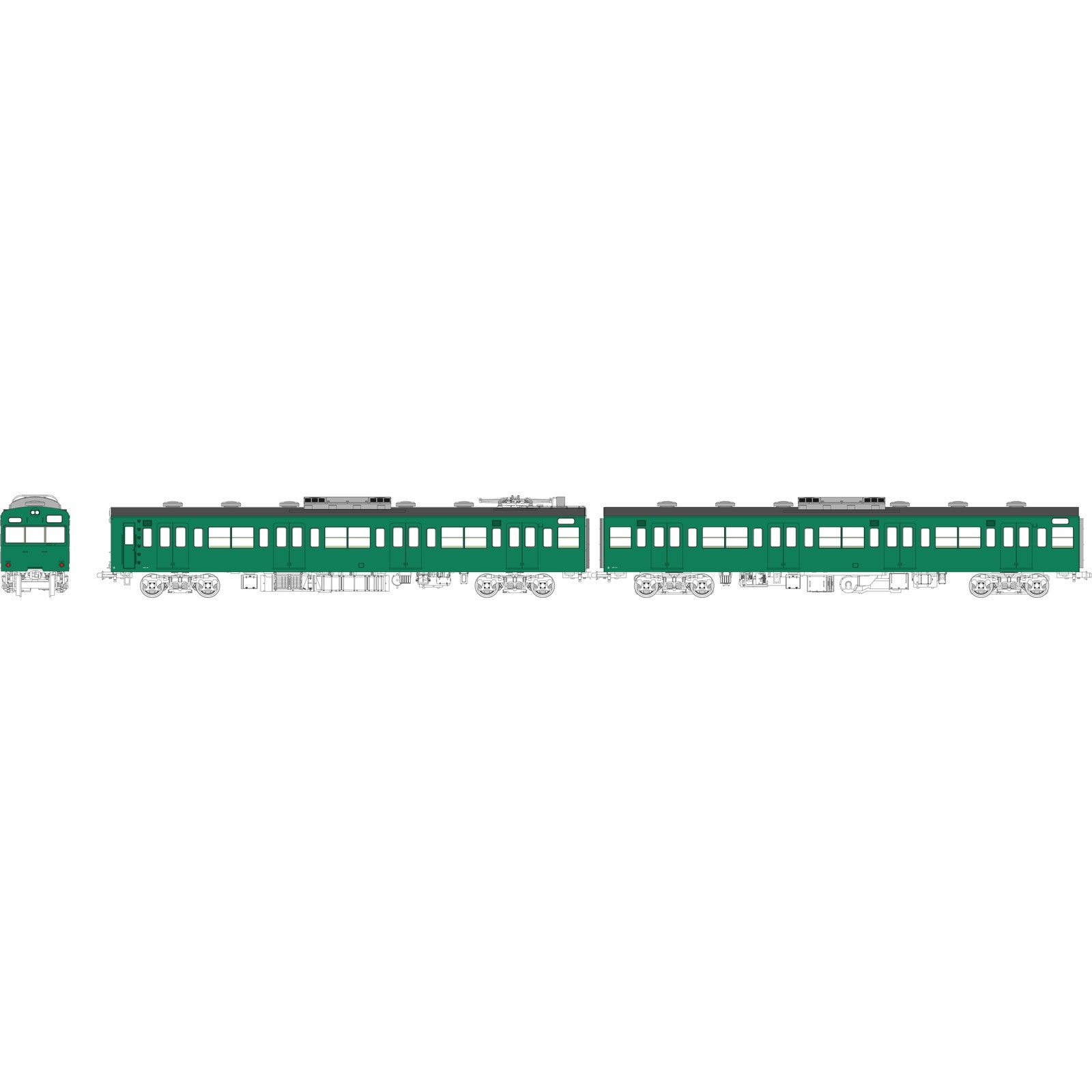 【予約安心出荷】[RWM] TW-103BGA 国鉄103系低運転台・非ユニット窓・冷房車・青緑1号(クモハ103+モハ102(M))(動力付き) HOゲージ 鉄道模型 TRAMWAY(トラムウェイ)(2027年初頭)