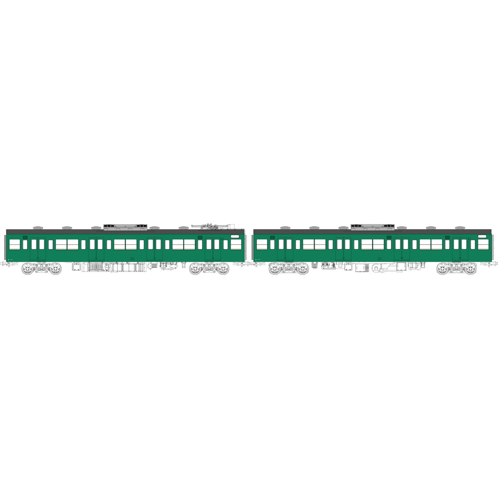 【予約安心出荷】[RWM] TW-103BGB 国鉄103系非ユニット窓・冷房車・青緑1号(モハ103+モハ102(M))(動力付き) HOゲージ 鉄道模型 TRAMWAY(トラムウェイ)(2027年初頭)