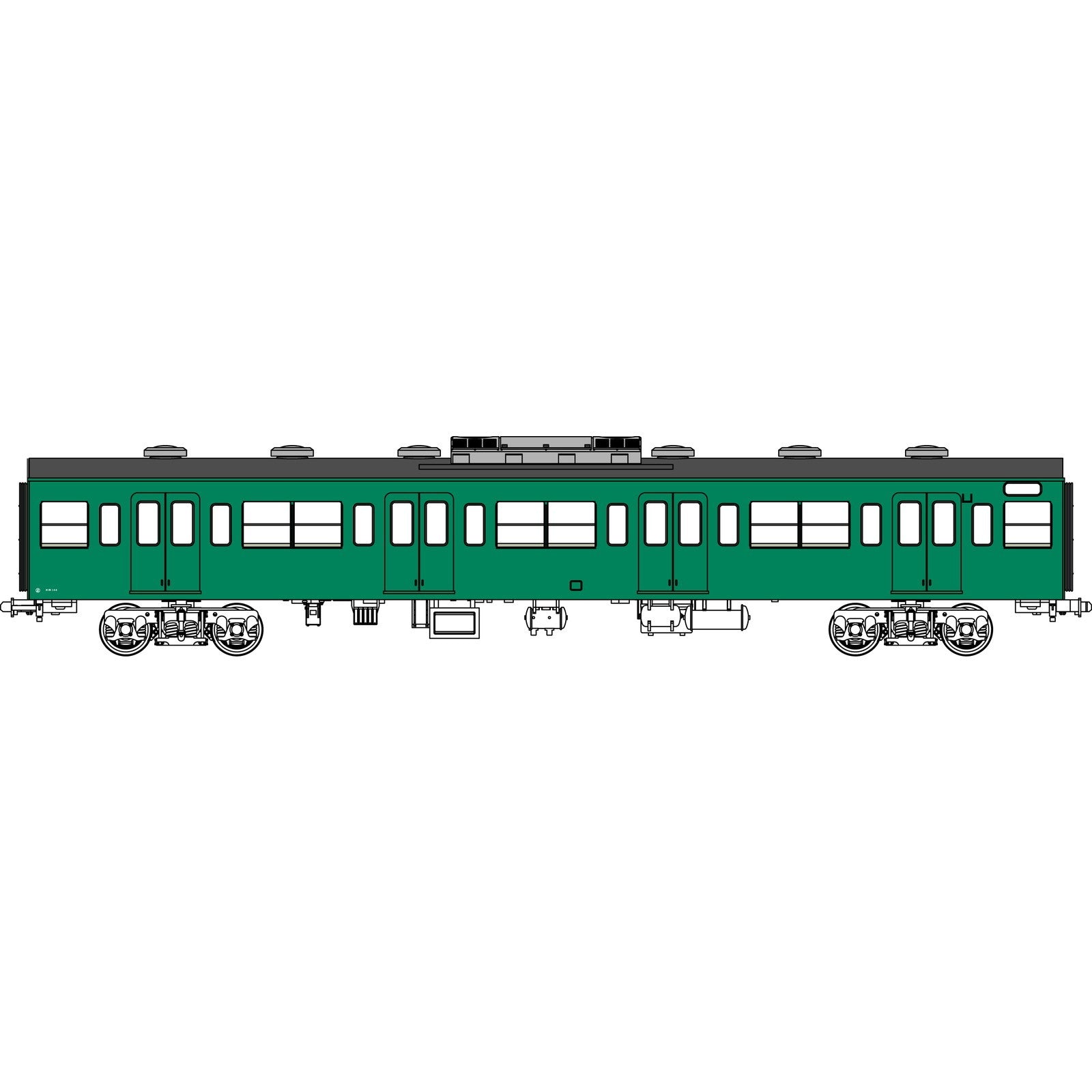 【予約安心出荷】[RWM] TW-103BGC 国鉄103系非ユニット窓・冷房車・青緑1号(サハ103)(動力無し) HOゲージ 鉄道模型 TRAMWAY(トラムウェイ)(2027年初頭)