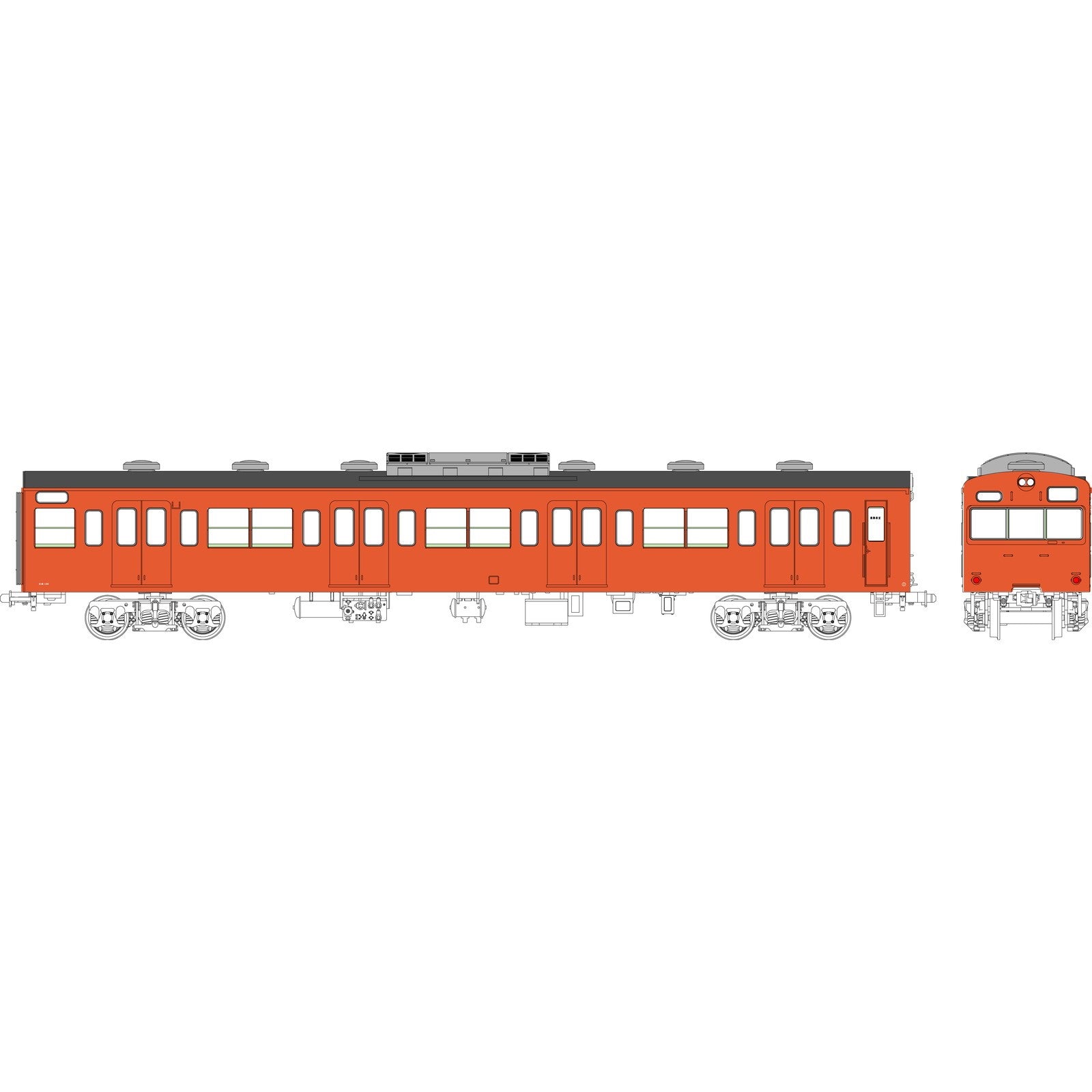 【予約安心出荷】[RWM] TW-103VD 国鉄103系低運転台・非ユニット窓・冷房車・朱色1号(クハ103)(動力無し) HOゲージ 鉄道模型 TRAMWAY(トラムウェイ)(2027年初頭)