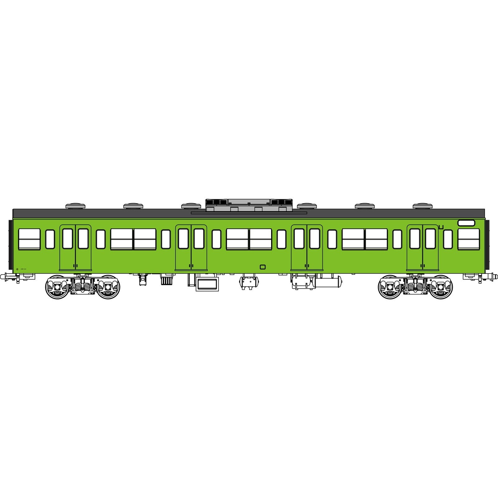 【予約安心出荷】[RWM] TW-103YGC 国鉄103系非ユニット窓・冷房車・黄緑6号(サハ103)(動力無し) HOゲージ 鉄道模型 TRAMWAY(トラムウェイ)(2027年初頭)