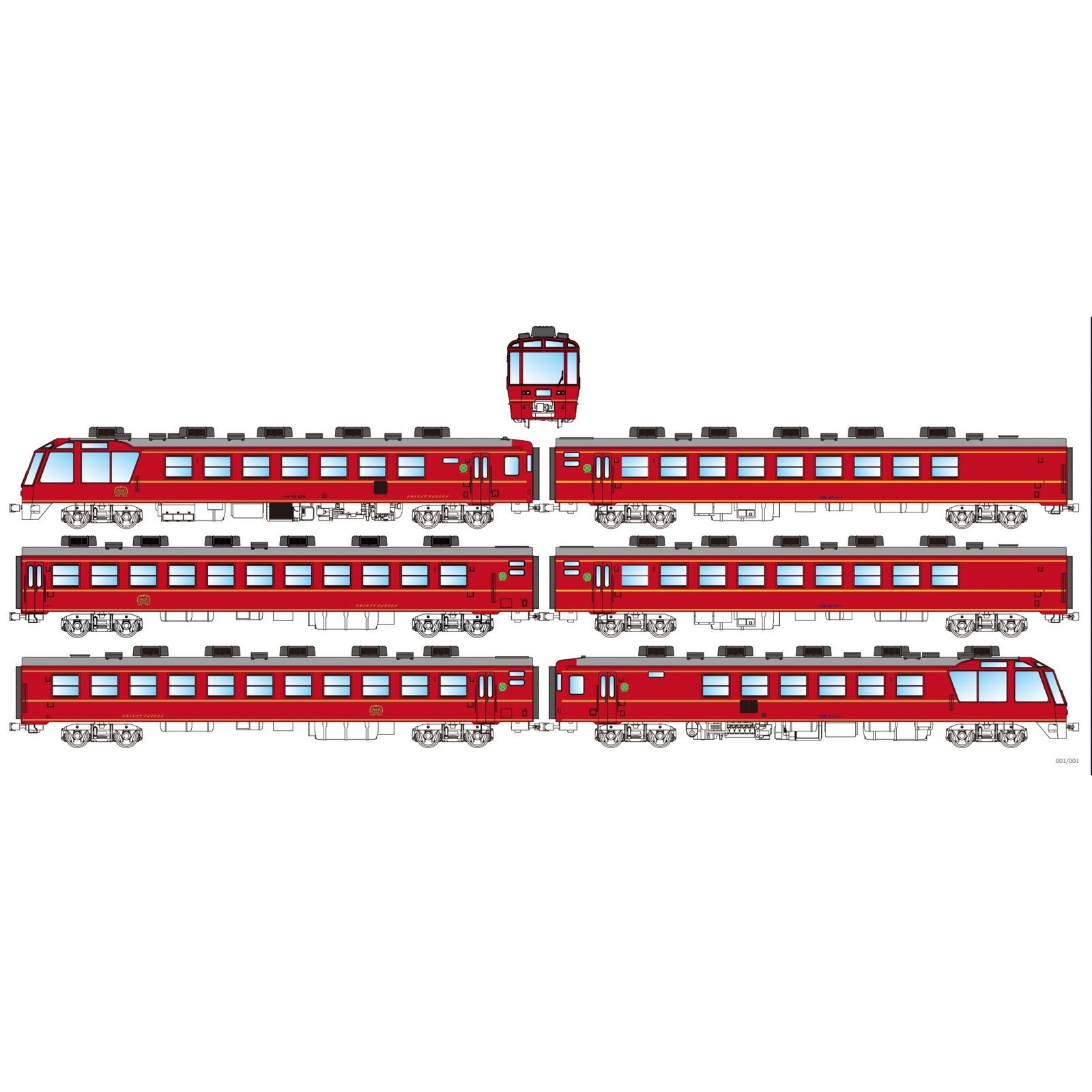 【予約安心出荷】[RWM] TW-OSC 国鉄お座敷列車オリエントサルーン 6両セット(動力無し) HOゲージ 鉄道模型 TRAMWAY(トラムウェイ)(2027年春)