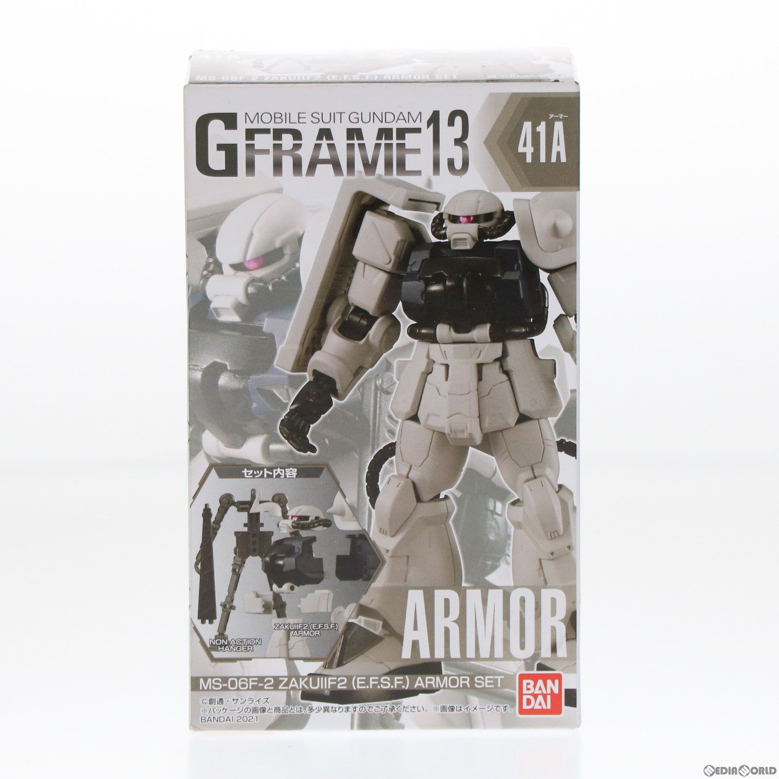 【中古即納】[PTM] (単品)(食玩)ザクIIF2型(連邦軍仕様) アーマーセット 機動戦士ガンダム Gフレーム13 機動戦士ガンダム0083 STARDUST MEMORY 可動フィギュア バンダイ(20210524)
