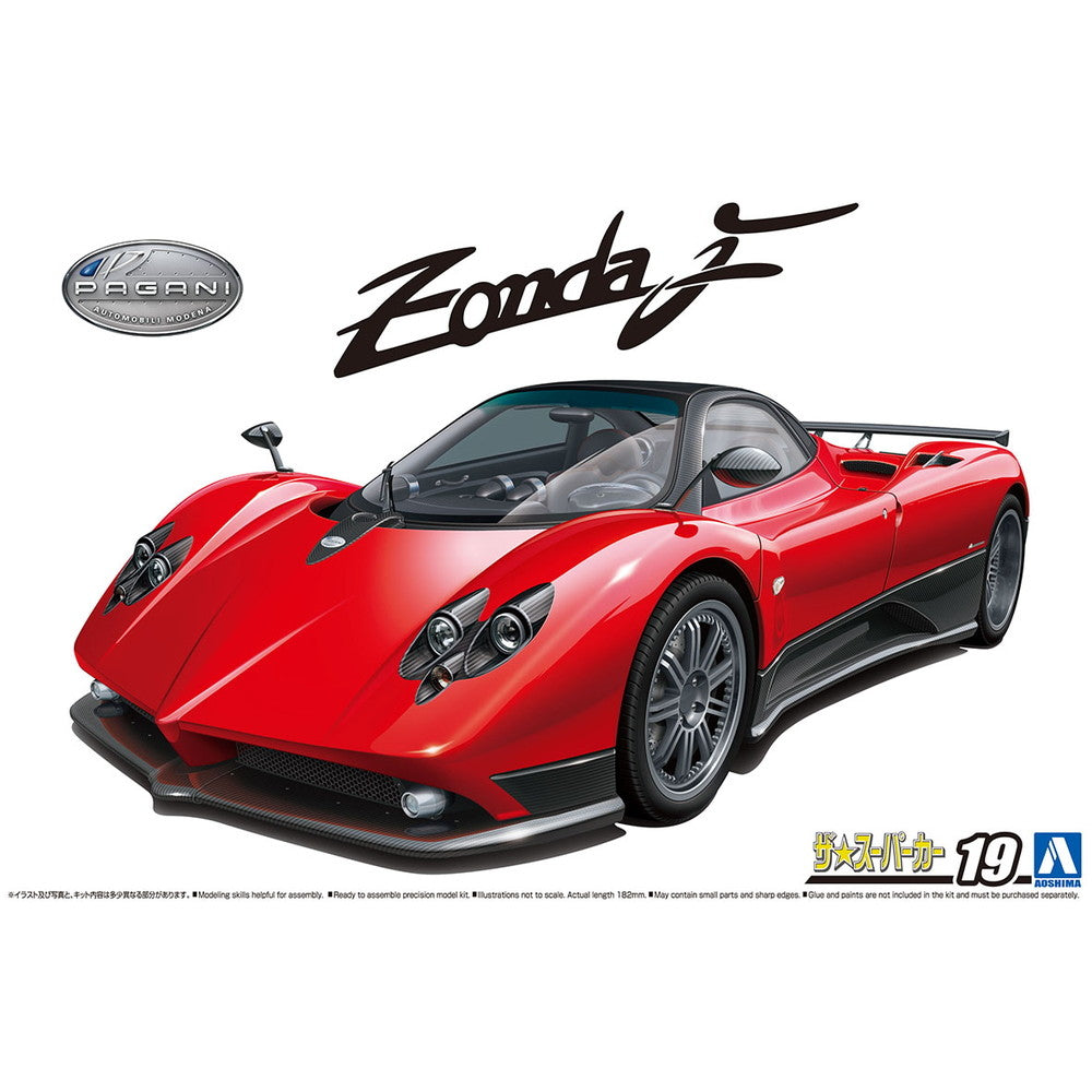 【新品即納】[PTM] (再販) ザ・スーパーカー No.19 1/24 '05 パガーニ ゾンダ F プラモデル(056035) アオシマ(20241130)