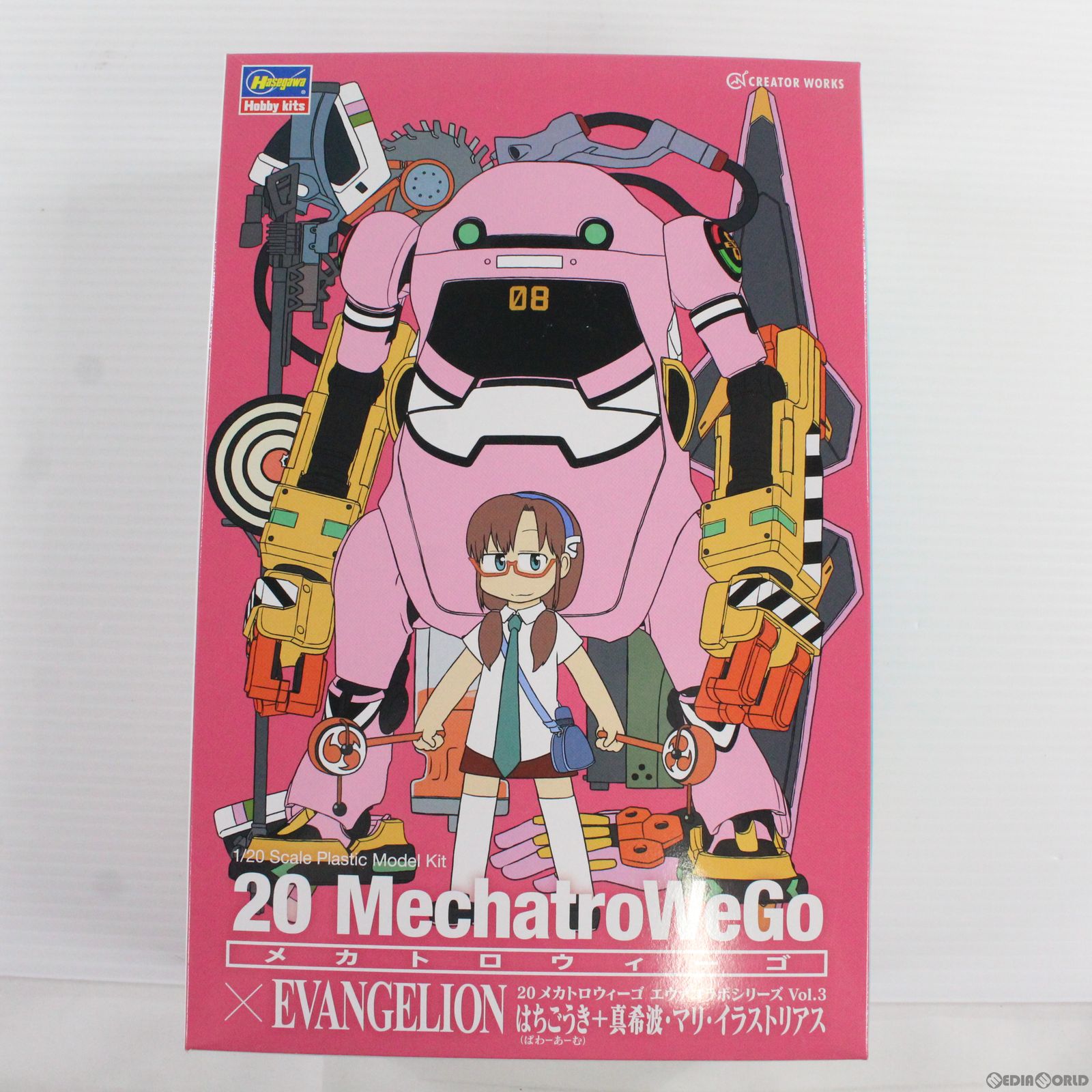 【中古即納】[PTM] 20メカトロウィーゴ エヴァコラボシリーズ Vol.3 1/20 『はちごうき(ぱわーあーむ) 』+真希波・マリ・イラストリアス メカトロウィーゴ×ヱヴァンゲリヲン新劇場版 プラモデル(SP489) ハセガワ(20210704)