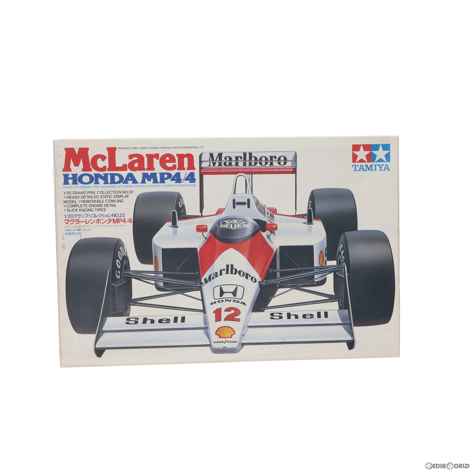【中古即納】[PTM] グランプリコレクション No.22 1/20 マクラーレン ホンダ MP4/4 マールボロVer. ディスプレイモデル 定価1300円版 プラモデル(20022) タミヤ(19881231)