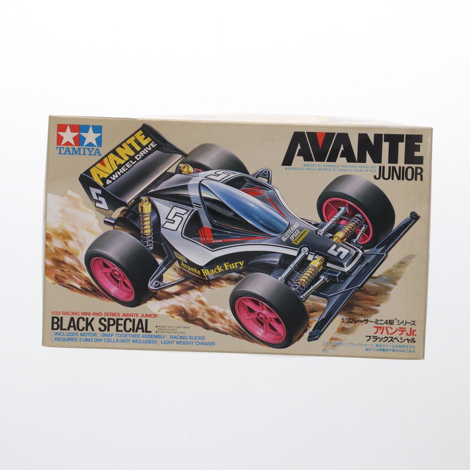 【中古即納】[PTM] 1/32 アバンテJr. ブラックスペシャル 「レーサーミニ四駆シリーズ No.14」 [18506] プラモデル タミヤ(19991231)