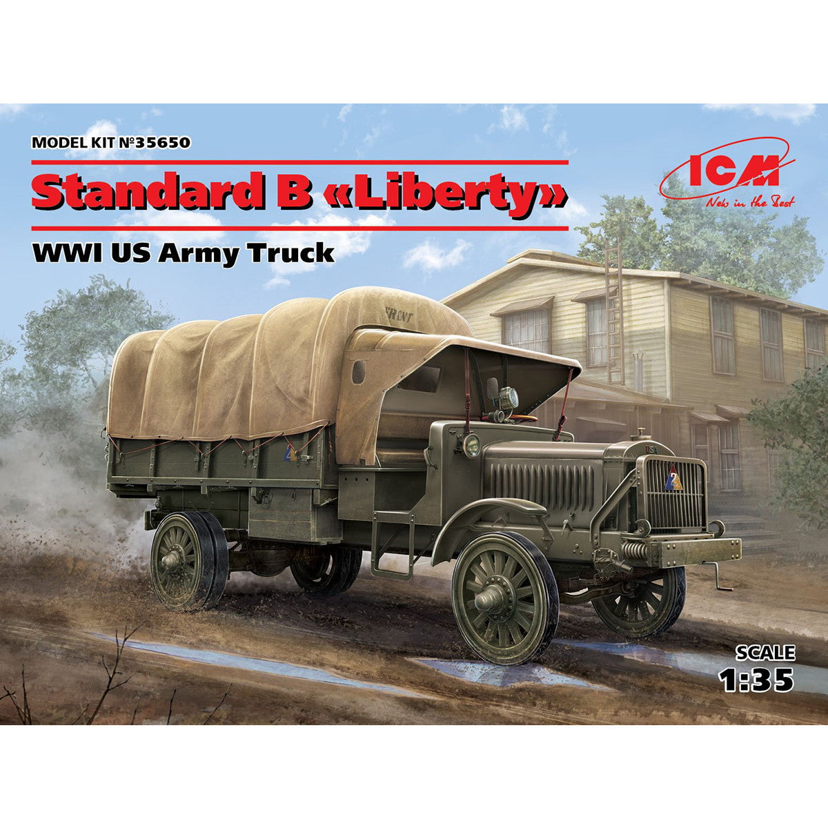 【新品即納】[PTM] (再販) 1/35 WWI アメリカ陸軍トラック スタンダードB リバティ プラモデル(35650) ICM(20241130)