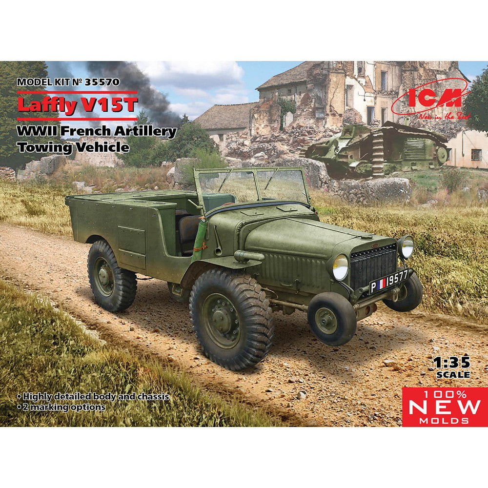 【新品即納】[PTM] (再販)1/35 フランス ラフリー V15T 砲兵牽引車 プラモデル(35570) ICM(20250131)