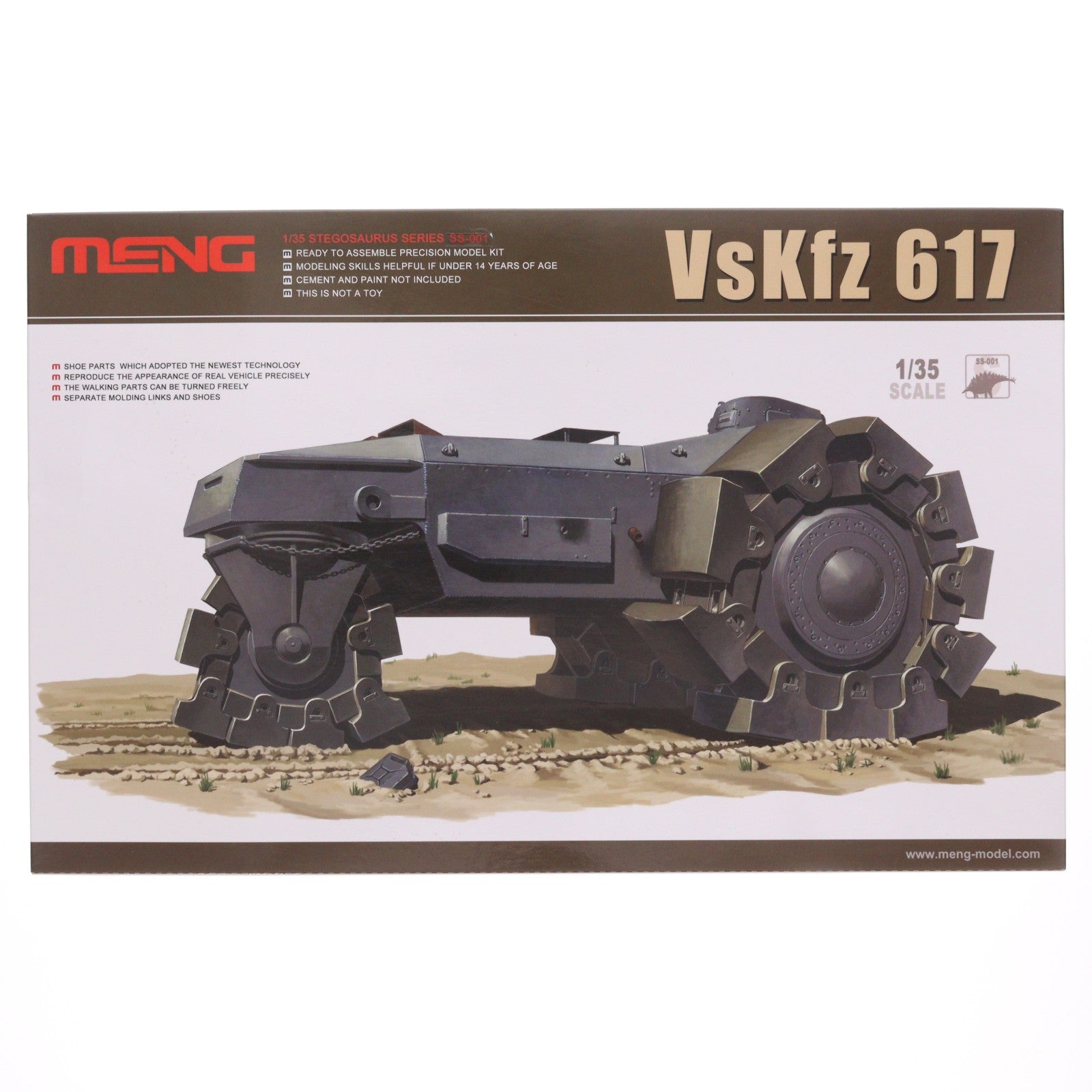 【中古即納】[PTM] 1/35 VsKfz617 アルケット・ミーネンロイマー 重地雷処理車 プラモデル(MENSS-001) MENG Model(モンモデル)(20120131)