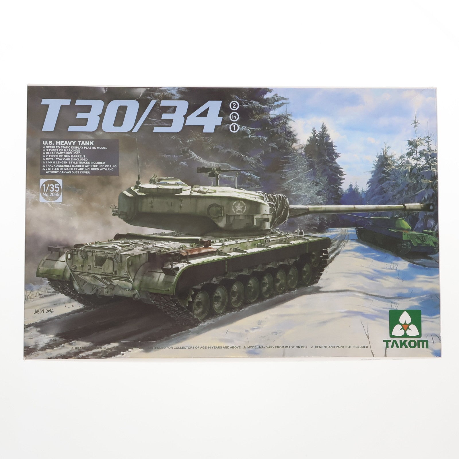 【中古即納】[PTM] 1/35 U.S. HEAVY TANK T30/T34 プラモデル(2065) TAKOM(タコム)(20170127)