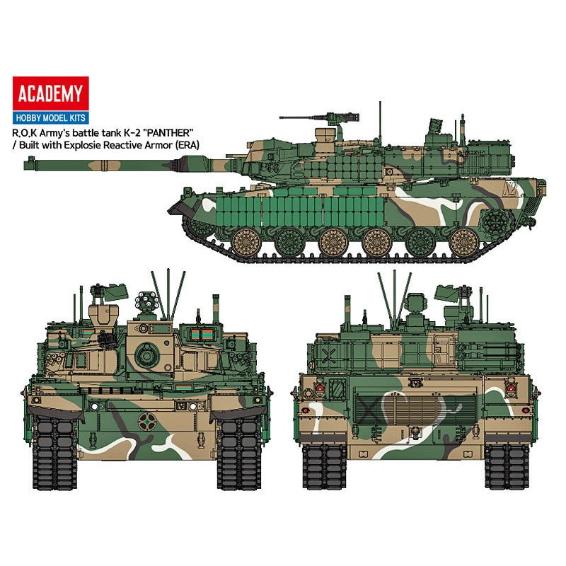 【新品即納】[PTM] (再販) 1/35 K2戦車 『ブラックパンサー』 プラモデル(13511) ACADEMY(アカデミー) (20241031)