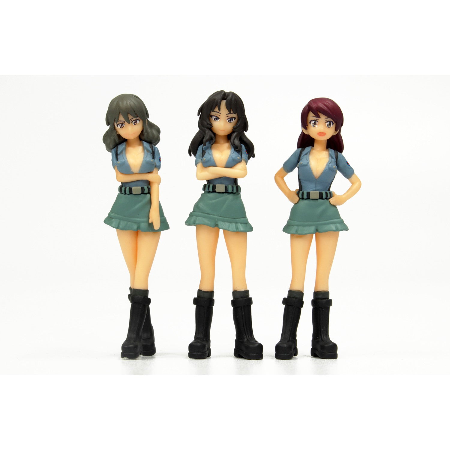 【新品即納】[PTM] (再販) 青師団高校 フィギュア3体セット ガールズ&パンツァー 最終章 1/35 未塗装キット プラモデル(GPF-38) プラッツ(20250630)