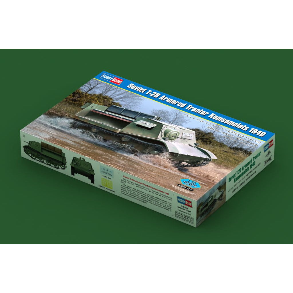【新品即納】[PTM] (再販) ファイティングヴィークルシリーズ 1/35 ソビエト T-20 コムソモーレツ 装甲牽引車 1940年型 プラモデル(83848) HOBBY BOSS(ホビーボス) (20240930)