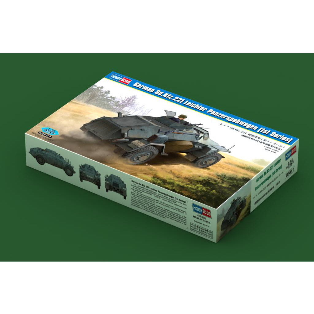【新品即納】[PTM] (再販) ファイティングヴィークルシリーズ 1/35 ドイツ Sd.Kfz.221 軽装甲車(第1シリーズ) プラモデル(83811) HOBBY BOSS(ホビーボス) (20240930)