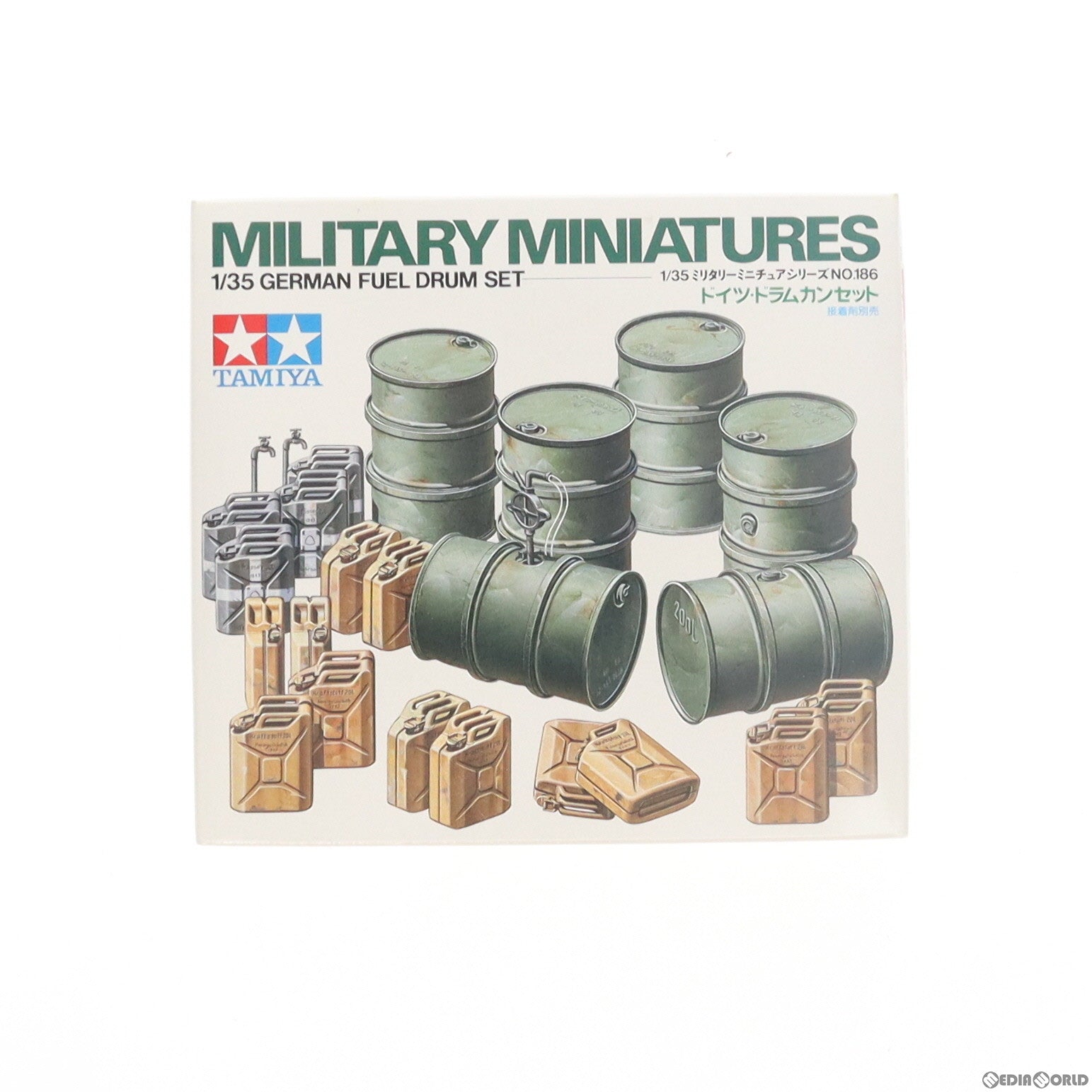 【中古即納】[PTM] ミリタリーミニチュアシリーズ No.186 1/35 ドイツ・ドラムカンセット プラモデル(35186) タミヤ(19991231)