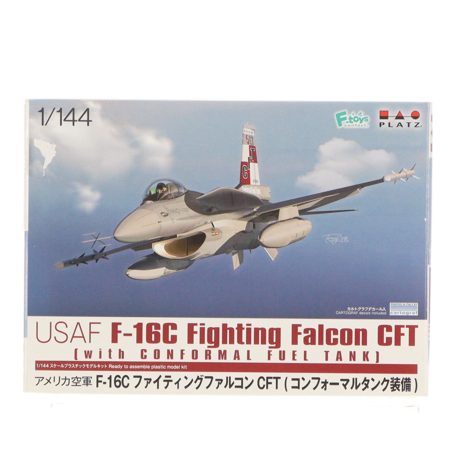 【中古即納】[PTM] 1/144 アメリカ空軍 F-16C ファイティングファルコン CFT(コンフォーマルタンク装備) プラモデル(PF-60) プラッツ(20220918)