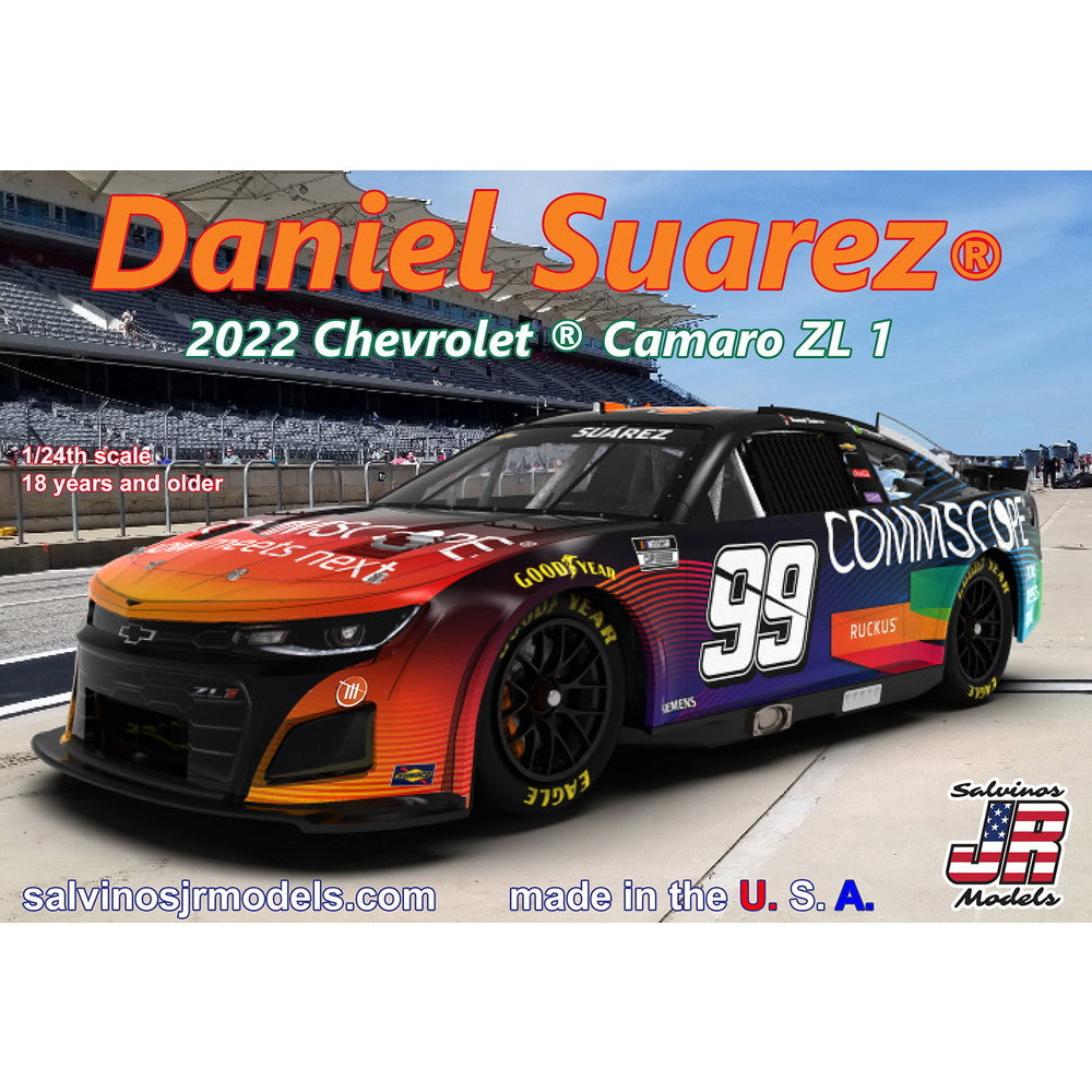 【新品即納】[PTM] (再販) 1/24 ダニエル・スアレス #99 コムスコープ シボレー カマロ NASCAR 2022 ネクストジェネレーション プラモデル(THC2022DSP) Salvinos JR Models(サルビノス J・R モデル) (20240930)