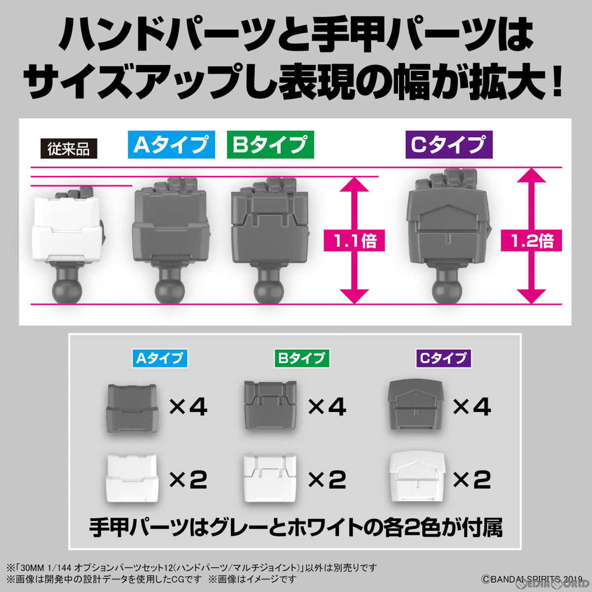 【新品即納】[PTM] (再販) 30MM 1/144 オプションパーツセット12(ハンドパーツ/マルチジョイント) 30 MINUTES MISSIONS(サーティミニッツミッションズ) プラモデル用アクセサリ(5065115) バンダイスピリッツ(20241109)
