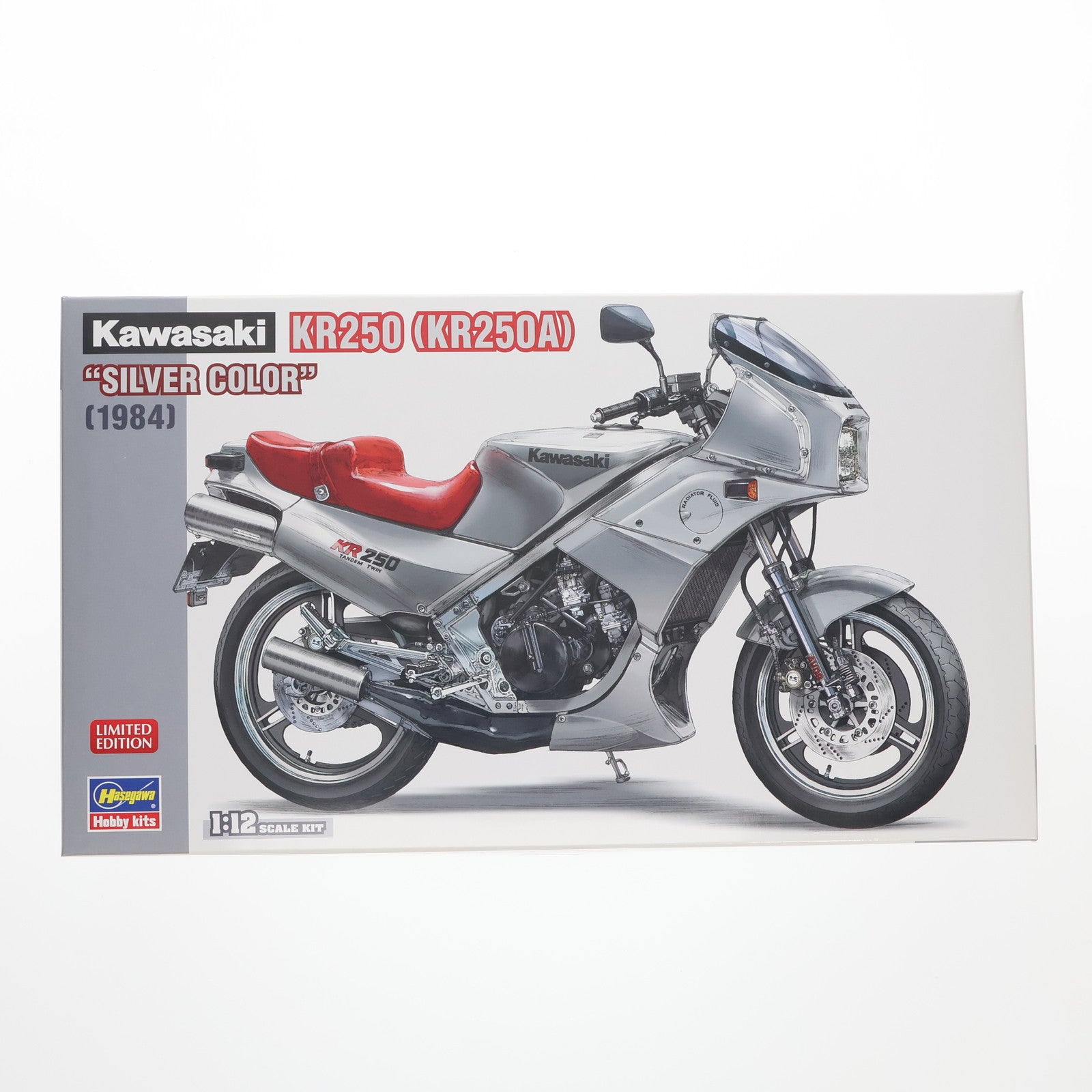 【中古即納】[PTM] 1/12 カワサキ KR250 (KR250A) 『シルバーカラー』 プラモデル(21747) ハセガワ(20230128)