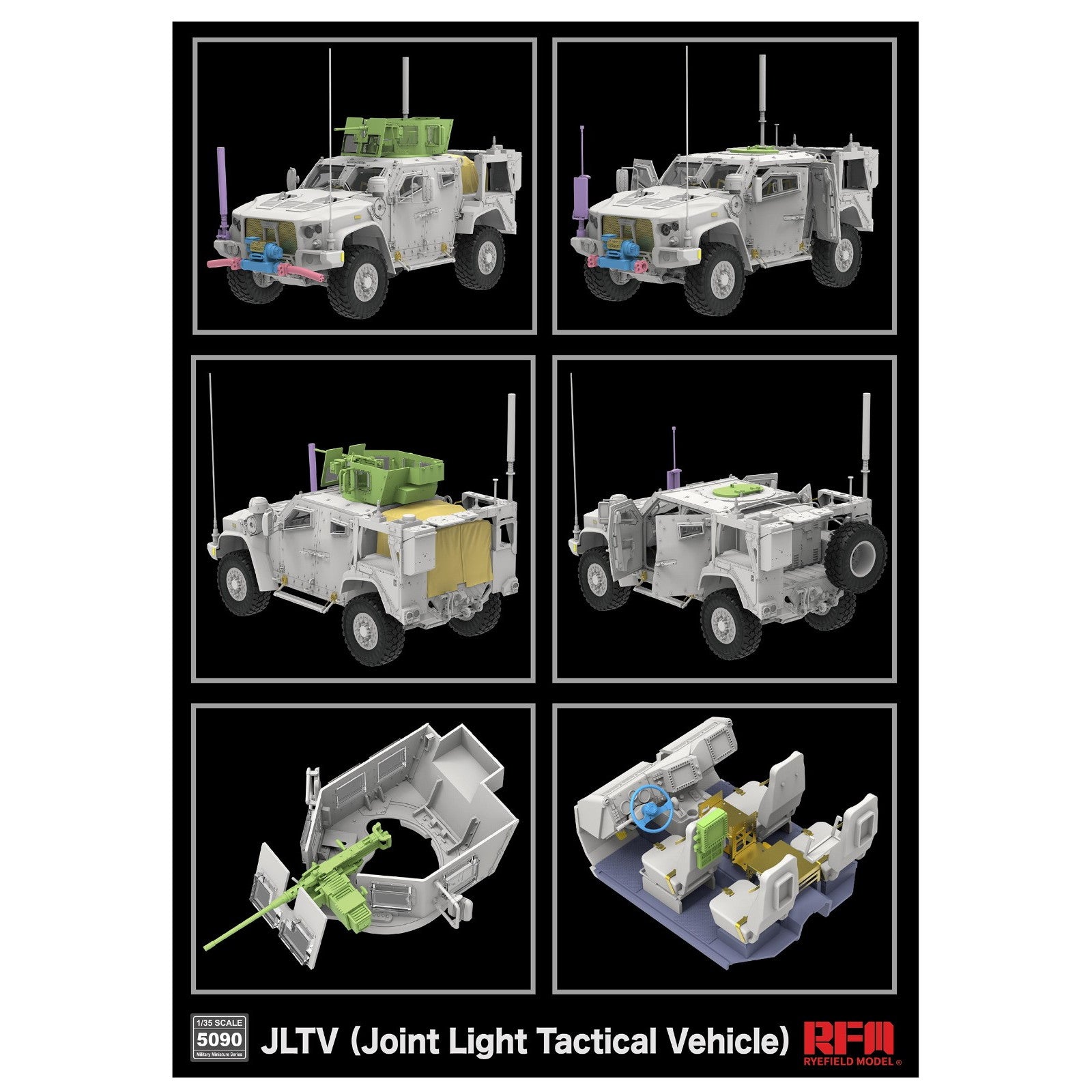 【中古即納】[PTM] 1/35 JLTV (統合軽戦術車両) プラモデル(RFM5090) Rye Field Model(ライフィールドモデル)(20221229)