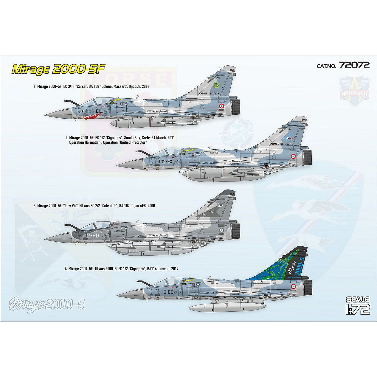 【新品即納】[PTM] (再販) 1/72 ミラージュ2000-5F プラモデル(MDV72072) モデルズビット(20240831)