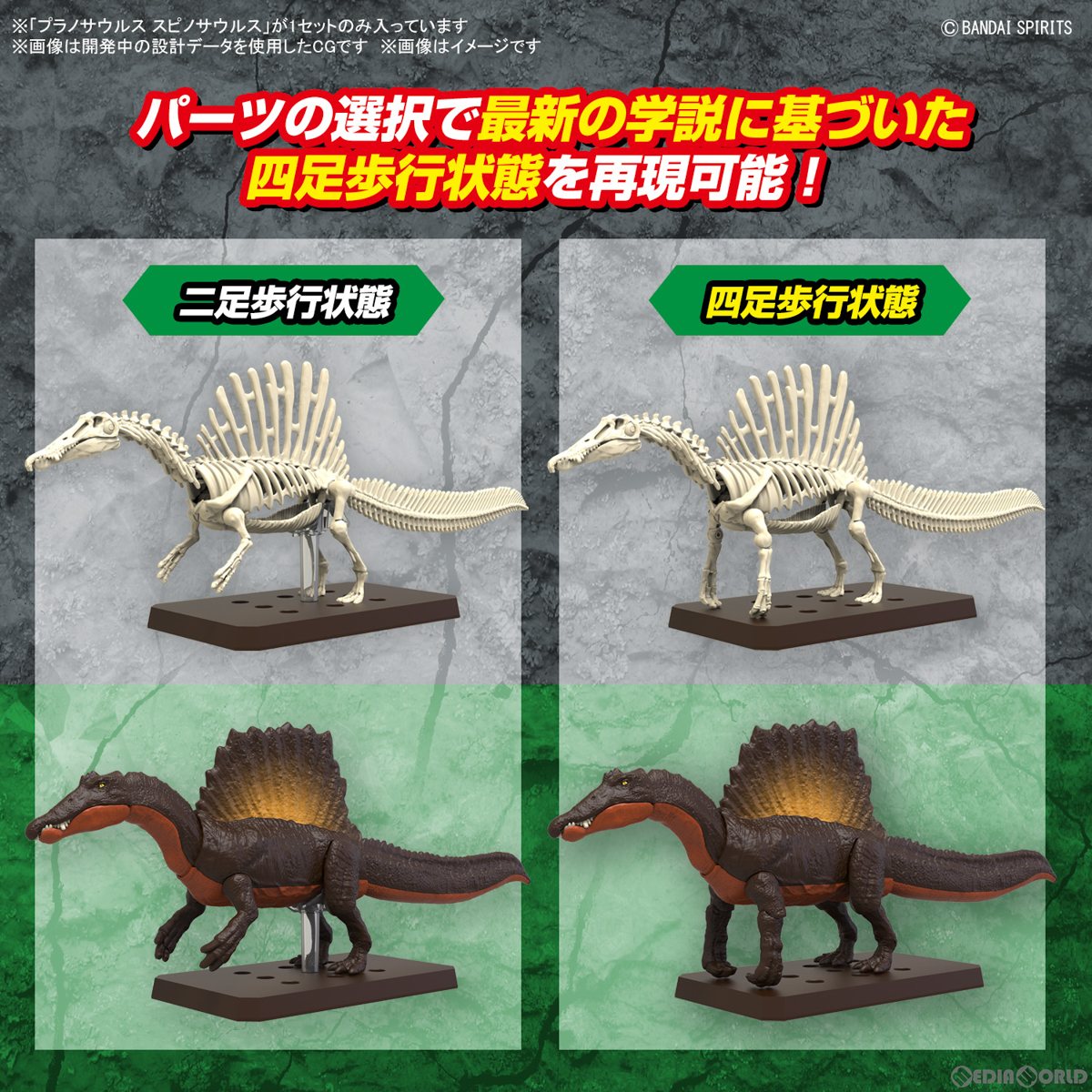 【新品即納】[PTM] (再販) プラノサウルスシリーズ No.5 スピノサウルス プラモデル(5065427) バンダイスピリッツ(20250131)