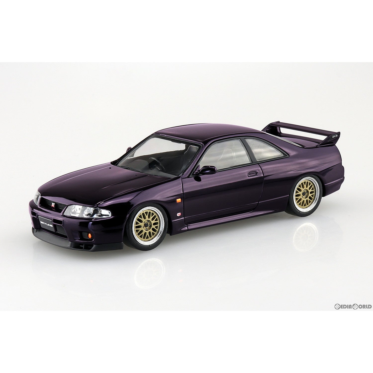 【新品】【お取り寄せ】[PTM] ザ・スナップキット No.15-SP1 1/32 ニッサン R33スカイラインGT-R カスタムホイール(ミッドナイトパープル) プラモデル(066386) アオシマ(20230922)